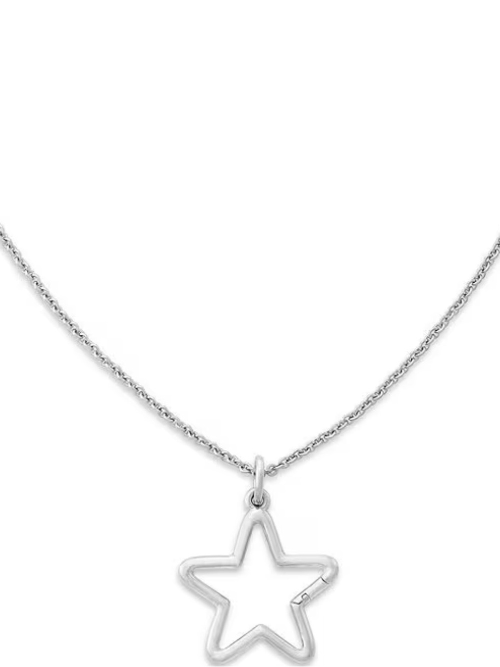 James Avery Changeable Charm Sterling Silver Star Pendant Necklace